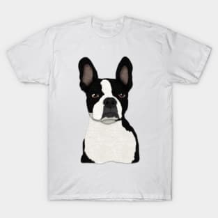 Boston Terrier | Felt Look Bostie Dog T-Shirt